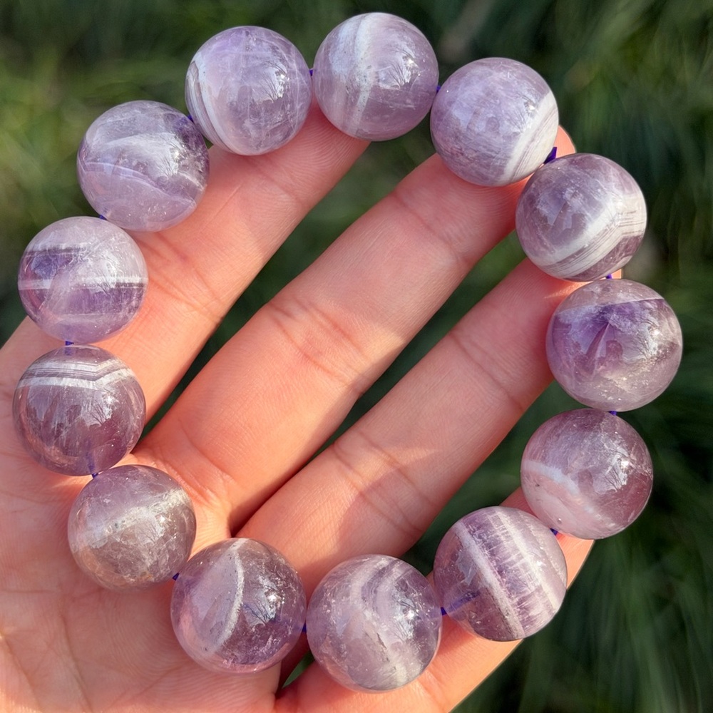 17mm chunky dream‎ amethyst bracelet 1193
